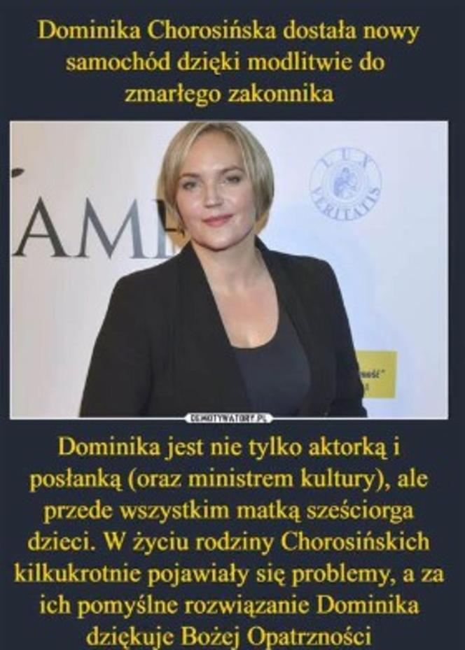 Dominika Chorosińska MEMY. Internauci bezlitośni dla nowej minister kultury