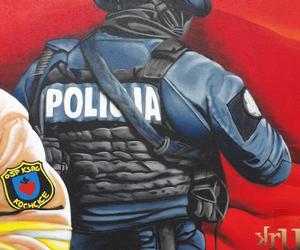 Efektowny mural powstał na ścianie remizy OSP Kochcice