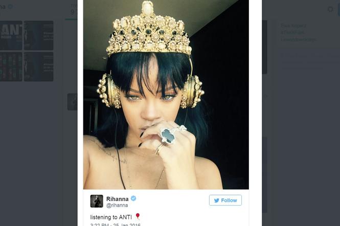 Rihanna Anti - zdjęcie zapowiadające nową płytę 2016