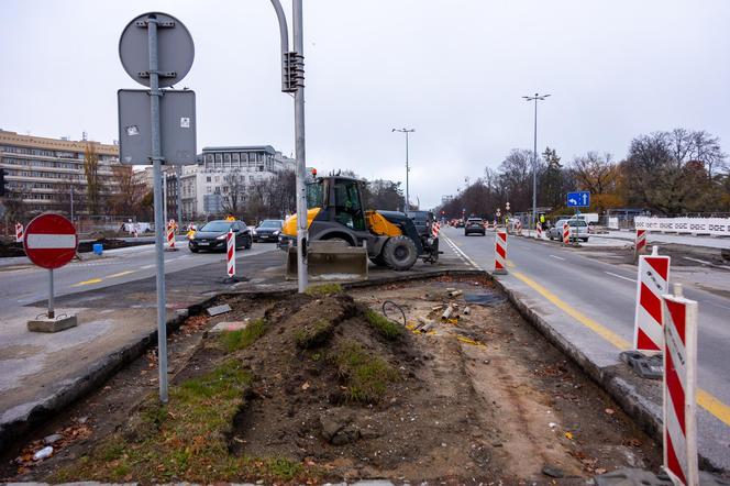 Remont placu Na Rozdrożu, listopad 2023