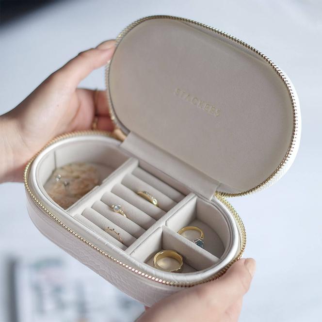 Stackers, owalne pudełko na biżuterię podróżne Travel Croc