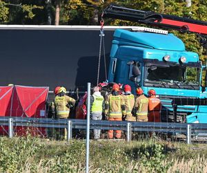 Ciężarówka zmiażdżyła auto nauki jazdy