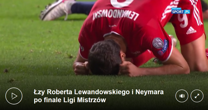 Łzy Roberta Lewandowskiego po finale Ligi Mistrzów