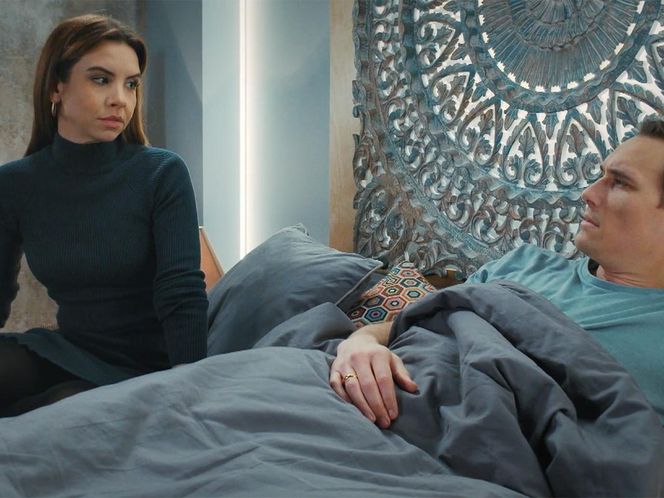 M jak miłość, odcinek 1871: Olek (Maurycy Popiel), Aneta (Ilona Jansyt) 