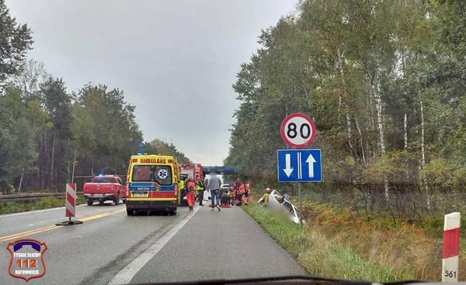 Wypadek na S1 pomiędzy Tychami i Mysłowicami