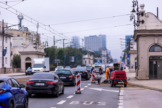 Prace remontowe na moście Poniatowskiego