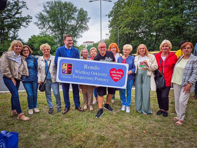 Jurek Owsiak przyjechał do Chorzowa. Oficjalnie otwarto rondo im. Fundacji WOŚP