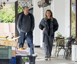 Grzegorz Damięcki i Magdalena Schejbal na spacerze