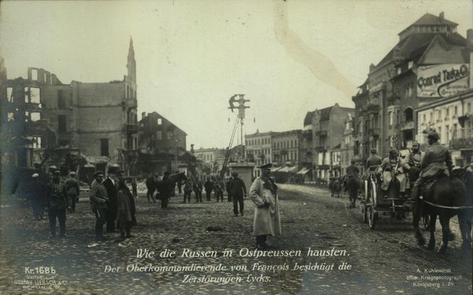 Ełk na zdjęciach z I wojny światowej. Miasto było całkowicie zniszczone