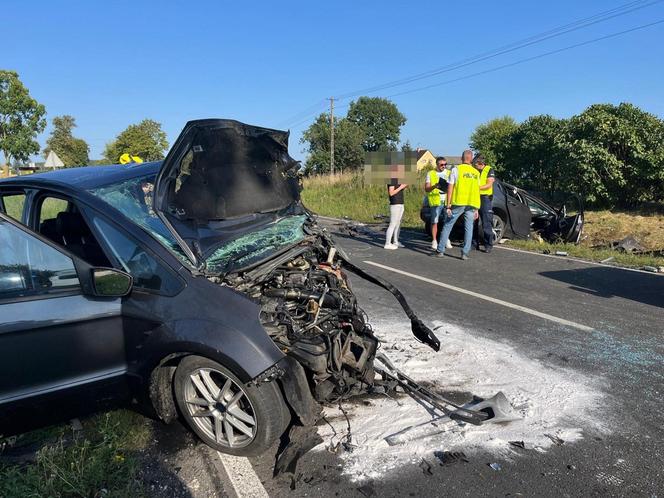 Śmiertelny wypadek pod Golubiem-Dobrzyniem. Kobieta i mężczyzna nie żyją, dziecko w szpitalu [ZDJĘCIA].