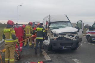 Kazimierzowo. Wypadek na S7. Ciężarówka zderzyła się z busem [ZDJĘCIA]