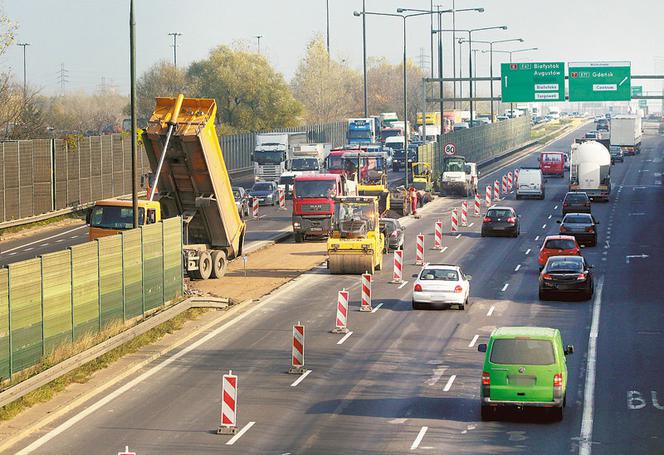 Trasa AK zwężona