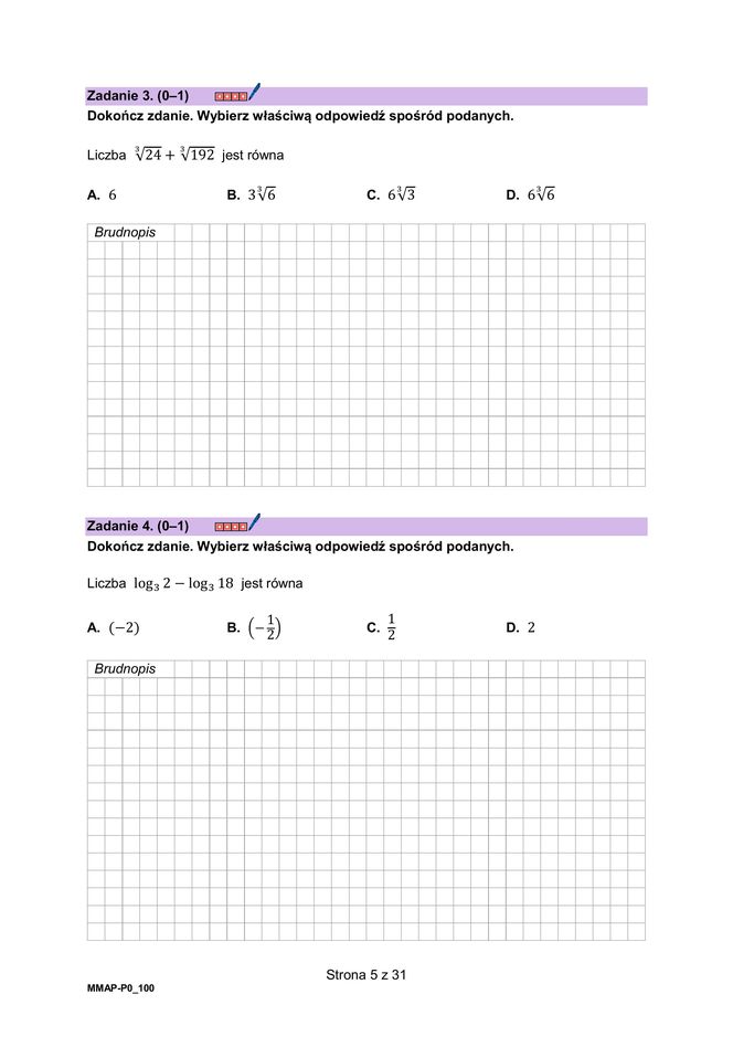 Matura poprawkowa  MATEMATYKA 2025- FORMUŁA 2023