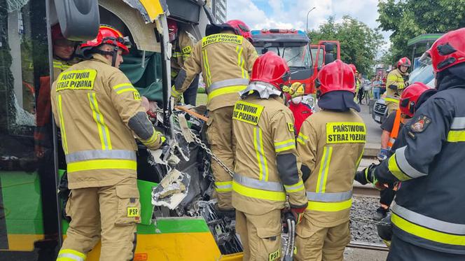 Zderzenie dwóch tramwajów w Poznaniu