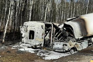 Spalił się we własnym aucie. Tragedia pod Mińskiem Mazowieckim