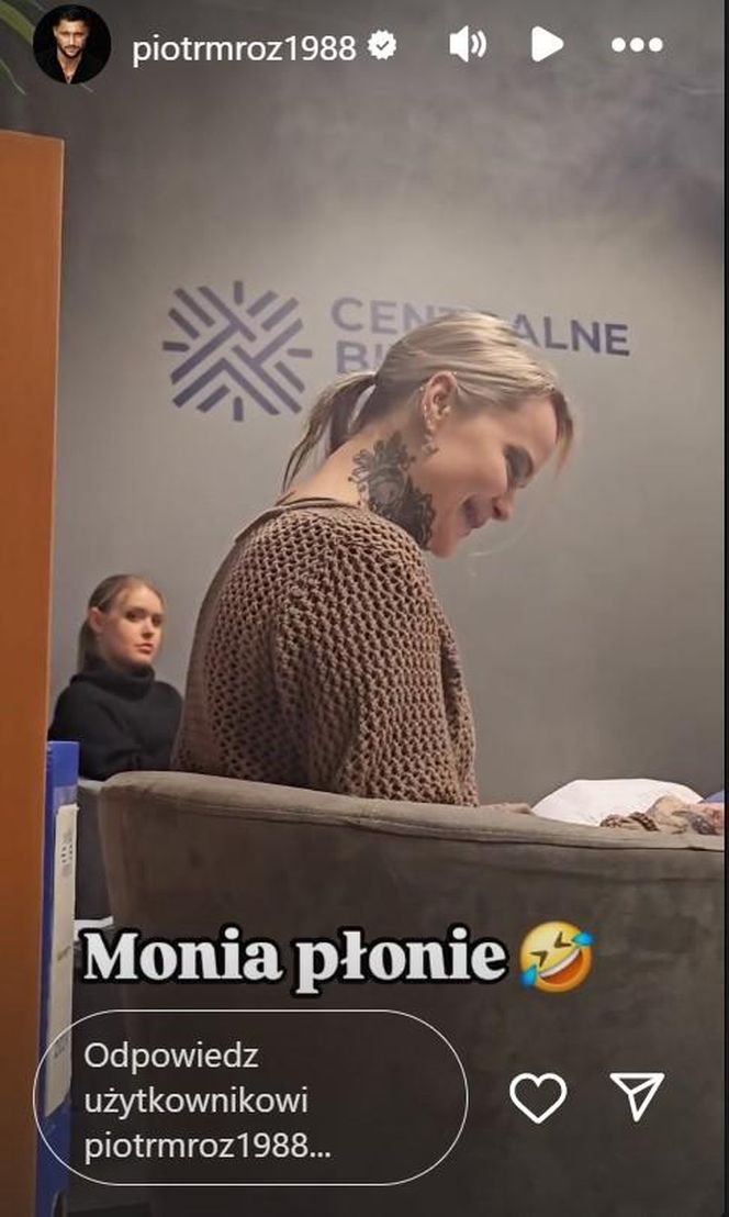 Monika Miller na planie "Gliniarzy"