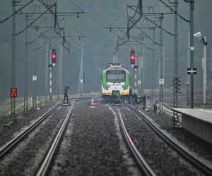 Miejsce uszkodzonych torów