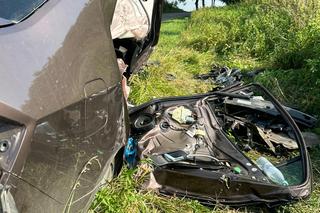 Poważny wypadek w Warmińsko-Mazurskiem. Dwie osoby ranne