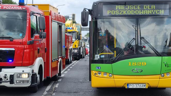 Zderzenie dwóch tramwajów w Poznaniu