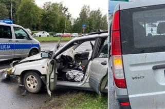 Bus staranował radiowóz, potem doprowadził do wypadku