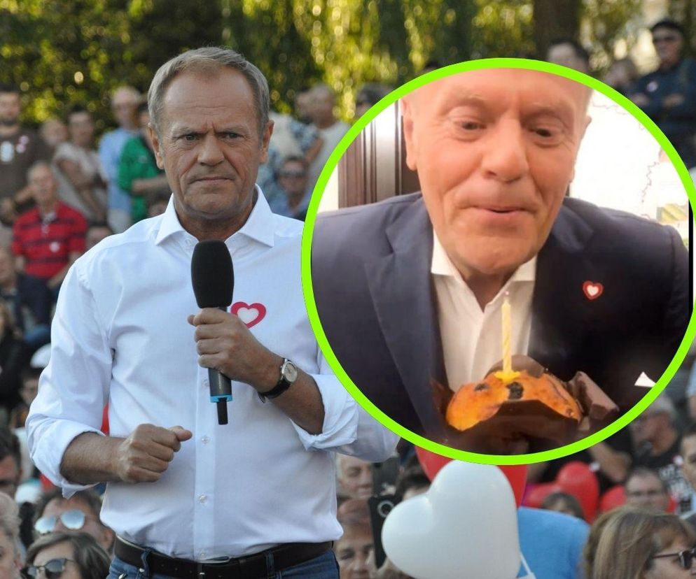 Tusk święuje rok babciowego