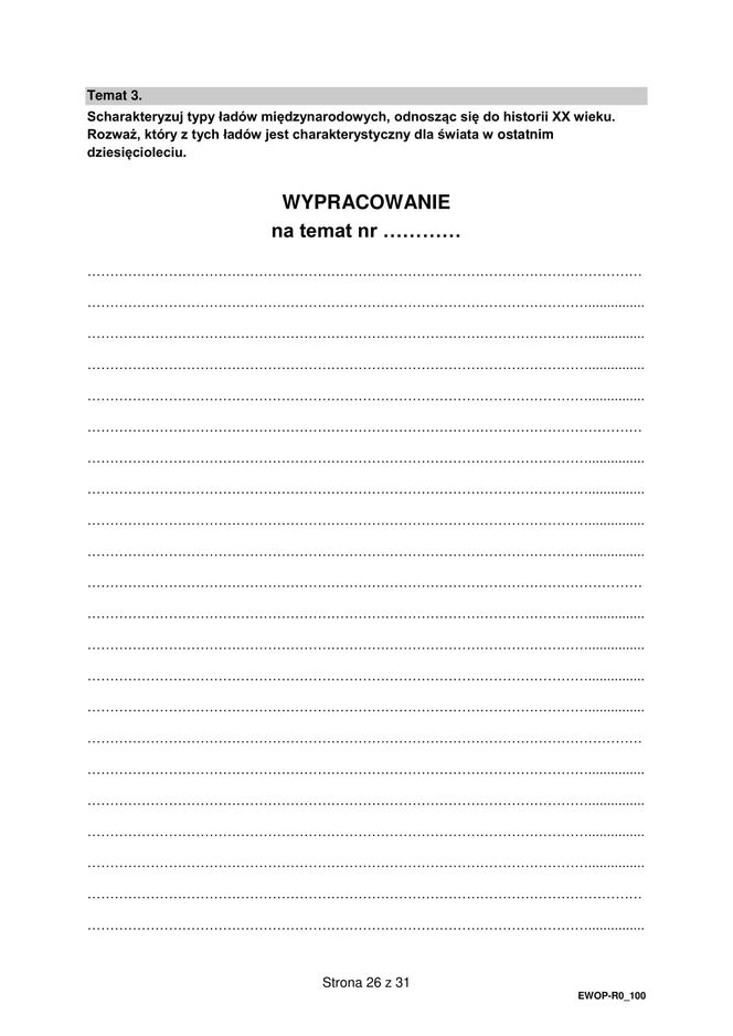 Matura 2025 WOS rozszerzony: odpowiedzi do wszystkich zadań z arkusza CKE - Formuła 2015 [13.05.2025]