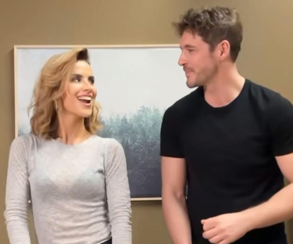 	M jak miłość na planie. Marcin (Mikołaj Roznerski), Kama (Michalina Sosna)