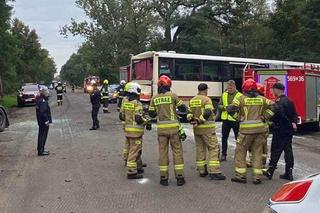 Siedliska. Ciężarówka wjechała w autobus szkolny. 5 dzieci w szpitalu