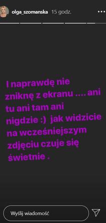 M jak miłość: Olga Szomańska zapewnia, że nie zniknie z ekranu 