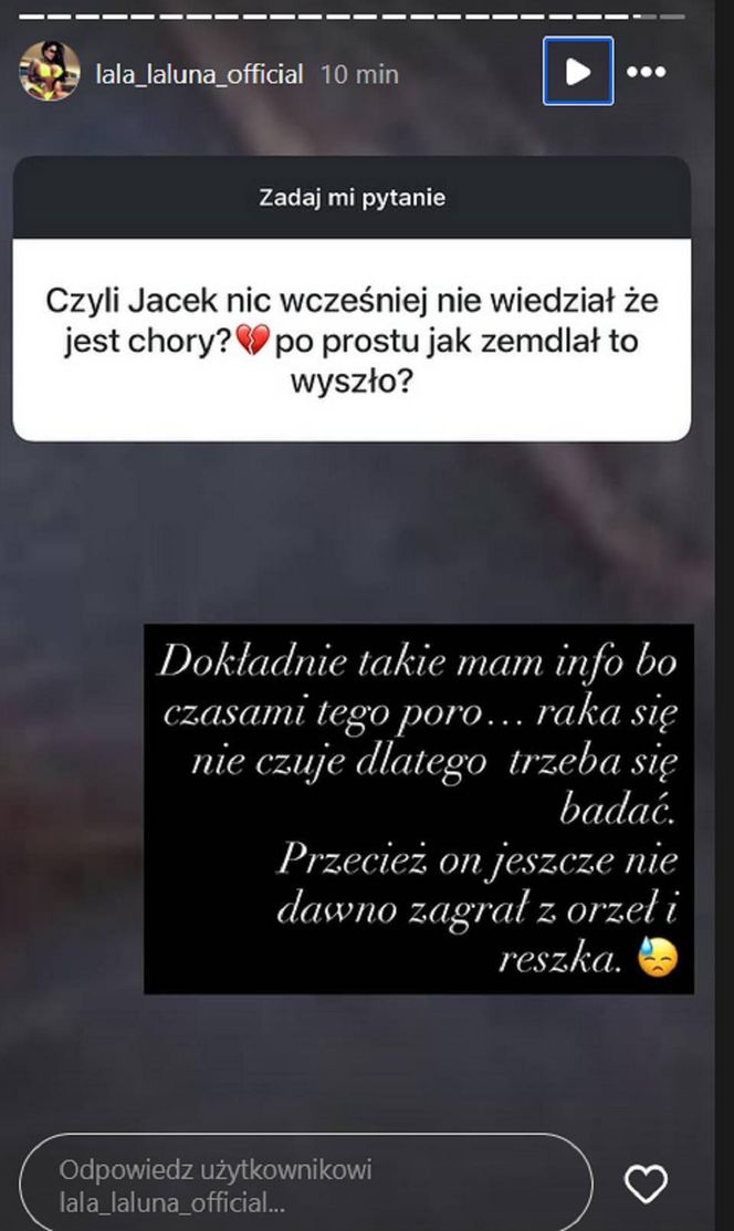 Laluna ujawnia przyczynę śmierci Jacka Wójcika z "Królowych życia". " "Okropna choroba"