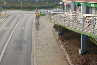 Samotny słupek na ul. Staszica