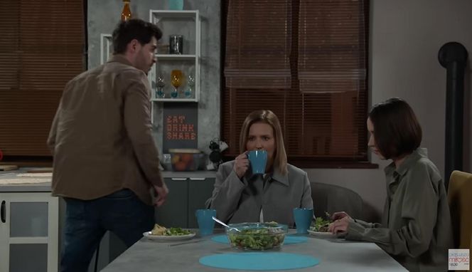 	Pierwsza miłość odc. 4024. Marysia (Aneta Zając), Kacper (Damian Kulec), Melka (Ewa Jakubowicz)