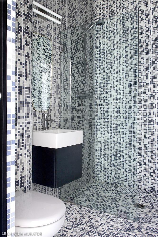 mozaika pod prysznicem