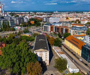 Kępa Mieszczańska we Wrocławiu - widok z drona