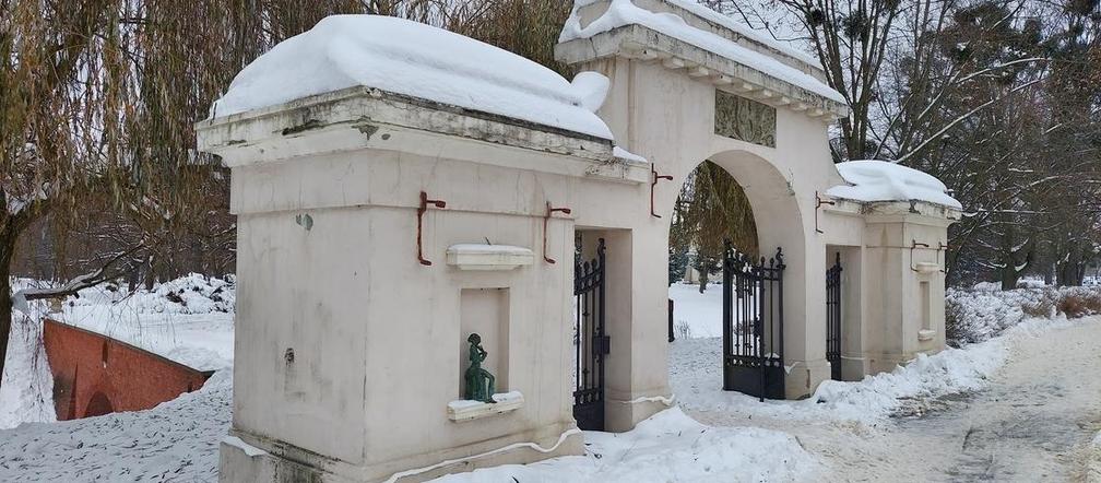 Zamojski Park pod śniegiem