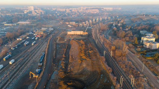 Budowa drogi ekspresowej S7 Widoma Kraków - styczeń 2024