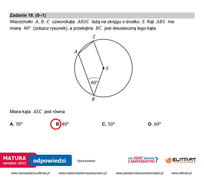 Matura 2022: matematyka, poprawka. Arkusz PDF