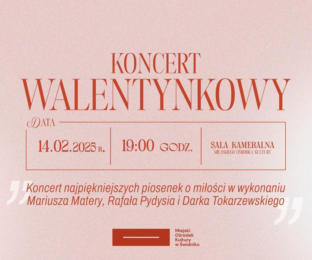 Koncert Walentynkowy - plakat 