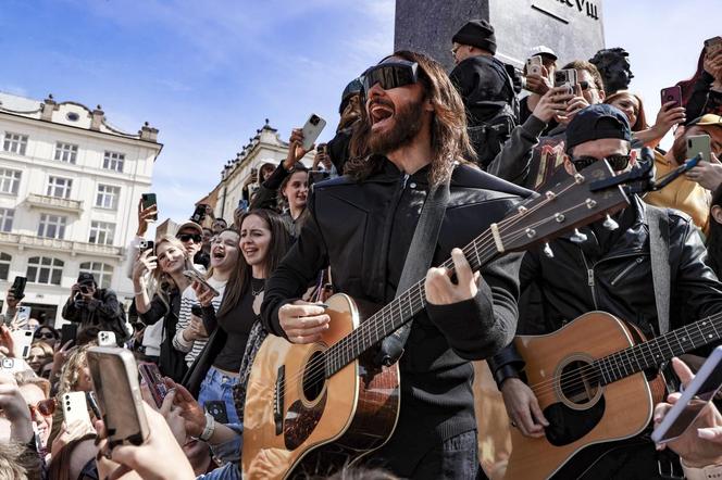 Jared Leto na Rynku Głównym w Krakowie