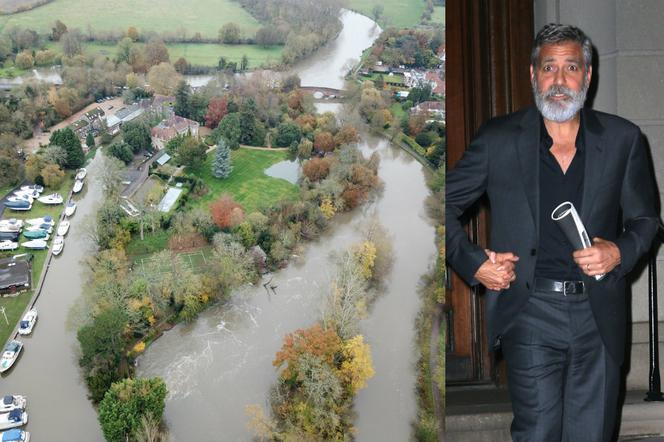 powódź w posiadłości George'a Clooneya
