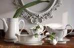 Kolekcja białej porcelany