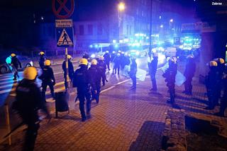 Policyjne interwencje podczas meczu Górnik Zabrze - Legia Warszawa