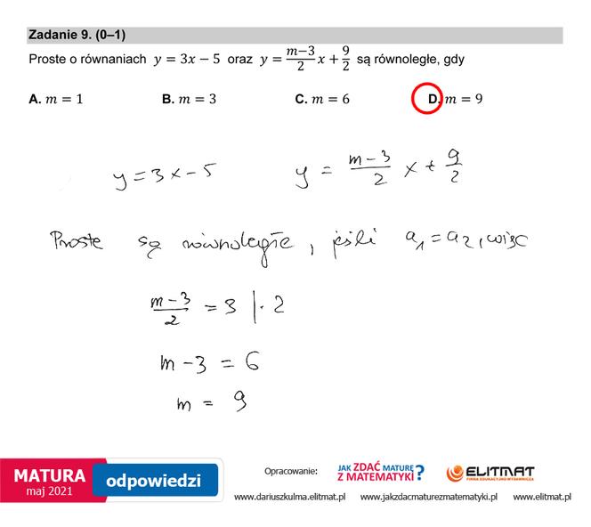 Matura 2021, matematyka poziom podstawowy. Odpowiedzi eksperta