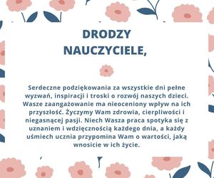 Życzenia od rady rodziców na Dzień Nauczyciela