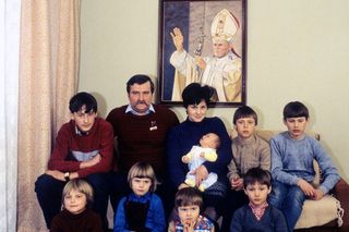 Lech Wałęsa z rodziną