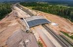 Plac budowy pierwszej części obwodnicy Zawiercia i Poręby w czerwcu 2024 r.