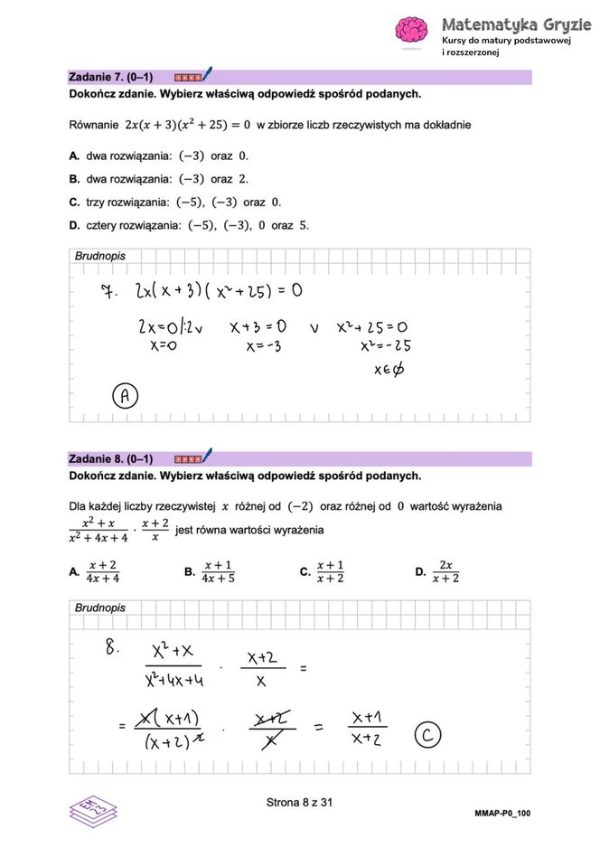 Matura 2025: matematyka 6.05.2025. Arkusze CKE i odpowiedzi. Poziom podstawowy 1 i 2 część [Formuła 2023]