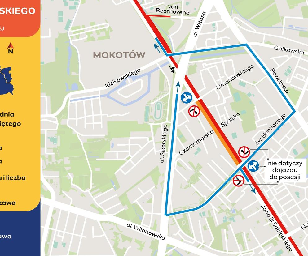 Objazdy z powodu wyburzania kładki