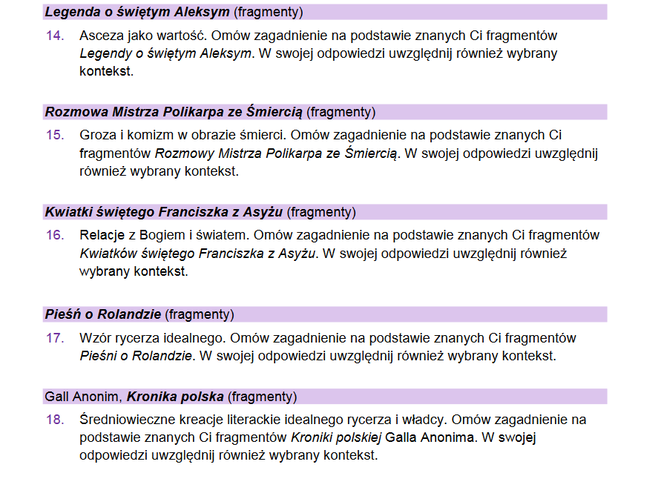 matura ustna 2023 język polski - pytania jawne