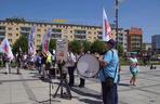 Protest pracowników PKP Cargo we Wrocławiu. Pracę ma stracić prawie 400 osób 